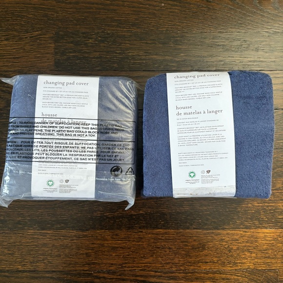 Bundle of 2 Organic Cotton Changing Pad Covers - Picture 3 of 3